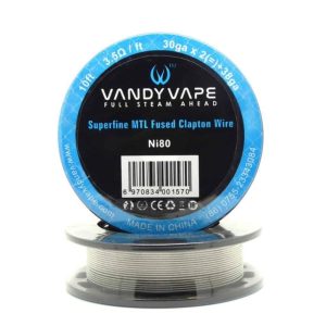 ลวดม้วน Vandy Vape superfine MTL Fused Clapton Wire Ni80 30ga*2+38ga 10 ฟุต