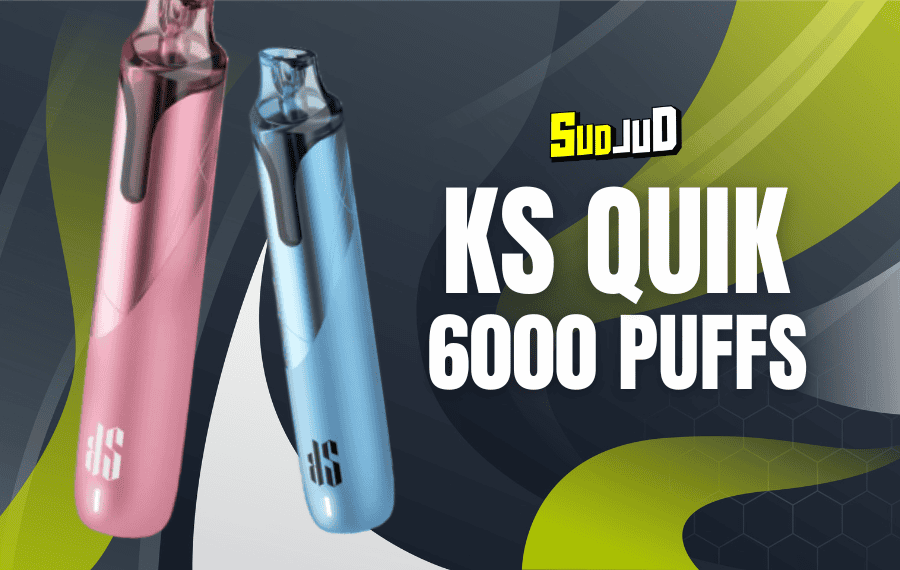 KS Quik 6000 พอตใช้แล้วทิ้งรุ่นใหม่ล่าสุดจากแบรนด์ Kardinal Stick กับดีไซน์ที่แปลกใหม่ดูทันสมัย เป็นลักษณ์โปร่งใสสามารถมองเห็นน้ำยาภายในได้สะดวก นอกจากนี้ KS 6000 ยังมาพร้อมกับเทคโนโลยีแบบใหม่อย่างคอยล์ Ks CeraKoil ลิขสิทธิ์ของทางแบรนด์โดยเฉพาะ ที่ช่วยให้ได้กลิ่นและรสชาติชัดเจน แถมยังให้ควันนุ่มละมุน สูบได้เพลินจนน้ำยาหยดสุดท้าย