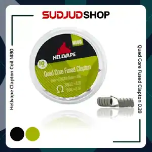 ลวดสำเร็จ Hellvape Clapton Coil (10pcs) NI80 Quad Core Fused Clapton 0.28Ω