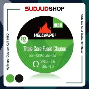 Hellvape Clapton Coil NI80 Triple Core Fused Clapton 0.37