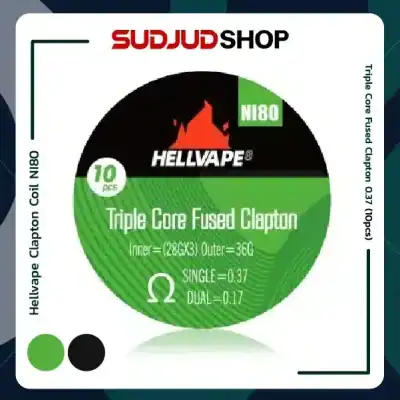 Hellvape Clapton Coil NI80 Triple Core Fused Clapton 0.37