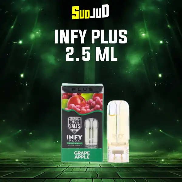 หัวพอต infy plus 2.5ml grape apple องุ่นแอปเปิ้ล หวานฉ่ำผสมความกรอบสดชื่น