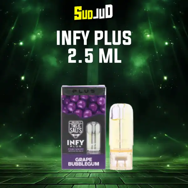 หัวพอต infy plus 2.5ml grape bubblegum หมากฝรั่งองุ่น หอมหวานแนวหมากฝรั่ง สดใสสนุก