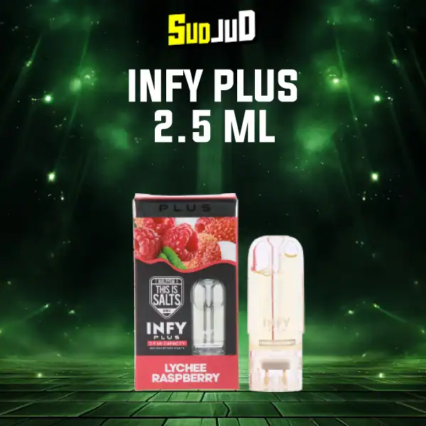หัวพอต infy plus 2.5ml lychee raspberry ลิ้นจี่ราสเบอร์รี่ หวานอมเปรี้ยว กลิ่นสดใสลงตัว