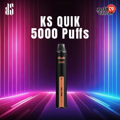 พอตใช้แล้วทิ้ง KS Quik 5000 Milk Tea – หอมนุ่มละมุนเหมือนชานมไข่มุกหวาน
