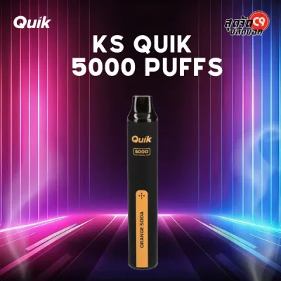 พอตใช้แล้วทิ้ง KS Quik 5000 Orange Soda – น้ำส้มซ่าสุดจี๊ด หอมสดชื่นทะลุขวด