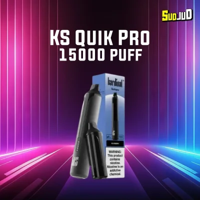 ks quik pro 15000 puffs Blueberry – บลูเบอร์รี่ หอมหวานแบบลูกบลูเบอร์รี่สุก กลิ่นชัด ไม่เปรี้ยว ไม่จืด