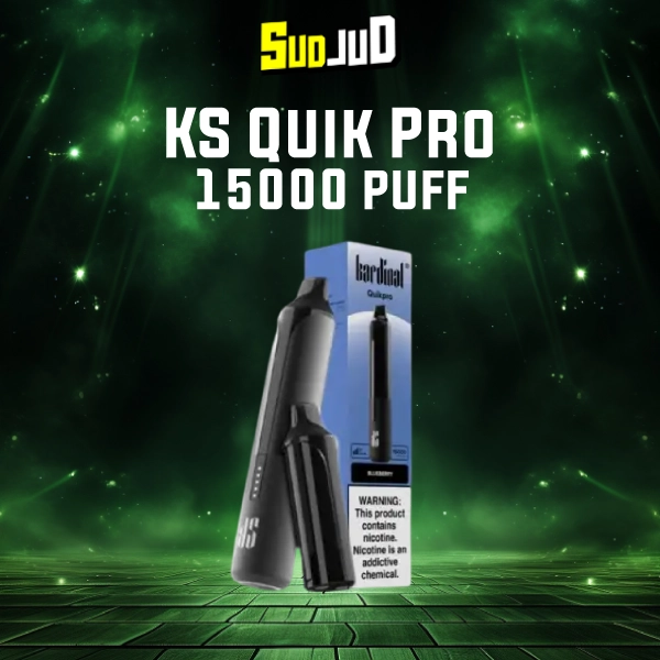 พอตใช้แล้วทิ้ง ks quik pro 15000 puffs Blueberry บลูเบอร์รี่หอมหวาน กลิ่นฟุ้งเต็มคำ รสชาติเข้มข้น