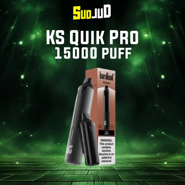 พอตใช้แล้วทิ้ง ks quik pro 15000 puffs Lemon Cola กลิ่นโคล่าผสมมะนาว ซ่า ๆ หอมหวาน สดชื่นลงตัว