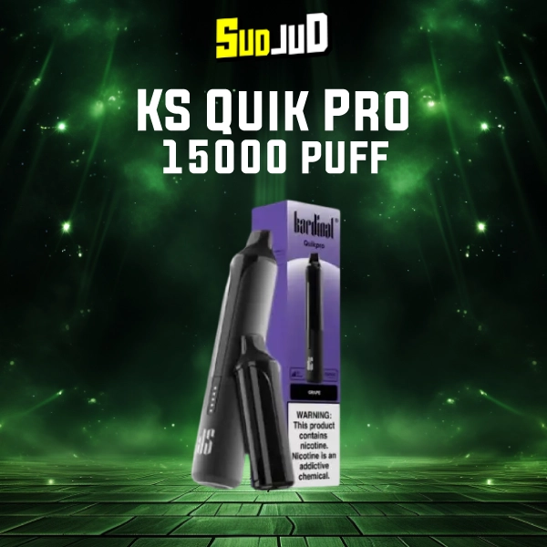 พอตใช้แล้วทิ้ง ks quik pro 15000 puffs Grape องุ่นหอมหวานกลมกล่อม รสชาตินุ่ม ไม่หวานเกินไป