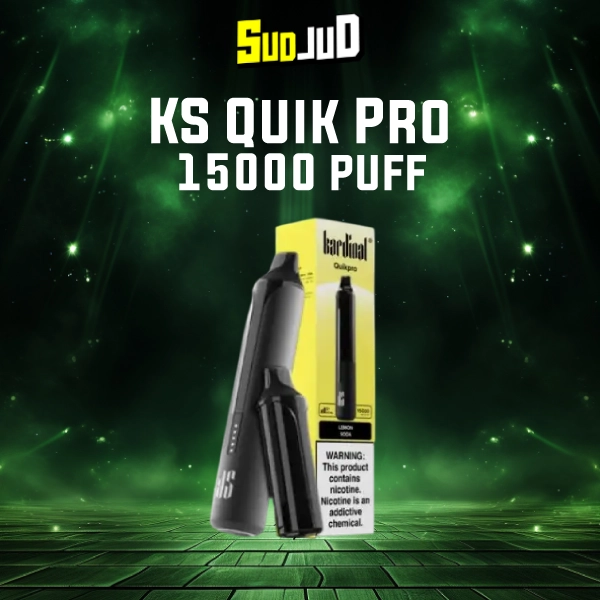 พอตใช้แล้วทิ้ง ks quik pro 15000 puffs Lemon Soda มะนาวซ่าผสมโซดา เปรี้ยวสดชื่น ราคาถูก