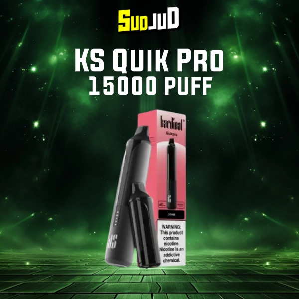 พอตใช้แล้วทิ้ง ks quik pro 15000 puffs Lychee ลิ้นจี่หอมหวาน สดชื่นเหมือนผลไม้เมืองร้อน ส่งด่วน
