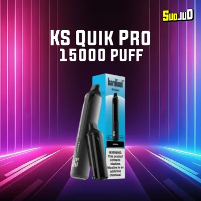 ks quik pro 15000 puffs Mineral – น้ำแร่ธรรมชาติ กลิ่นสะอาด คลีน สดชื่นแบบน้ำแร่ เหมาะสำหรับคนที่ไม่ชอบกลิ่นหวาน