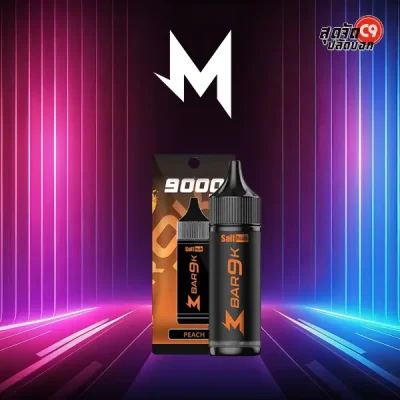 Marbo Bar 9000 Puffs Peach (พีช) – กลิ่นพีชหอมฉ่ำ หวานนวลแบบผลไม้แท้