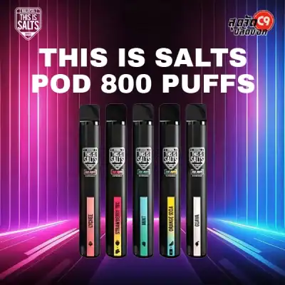 This is Salts ใช้แล้วทิ้ง 800 Puff