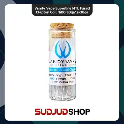 ลวดสำเร็จ Vandy Vape Superfine MTL Fused Clapton Coil Ni80 30ga*2+38ga ,10 ชิ้น/ขวด