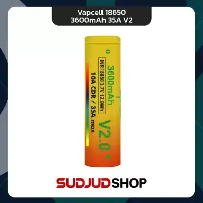 ถ่านชาร์จ Vapcell ทอง 18650 3600mAh 35A V2 (1ก้อน)