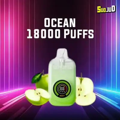 Ocean 18000 Puffs กลิ่นแอปเปิ้ล เปรี้ยวอมหวาน หอมกรอบสดชื่น