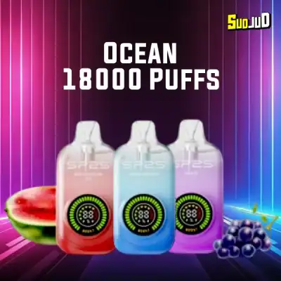 Ocean 18000 Puffs พอตดูดได้นาน กลิ่นชัด ควันแน่นทุกคำ