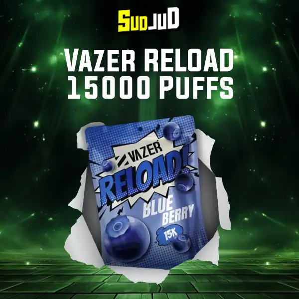 vazer reload 15k blueberry บลูเบอร์รี่หอมหวาน กลิ่นชัด สูบง่าย