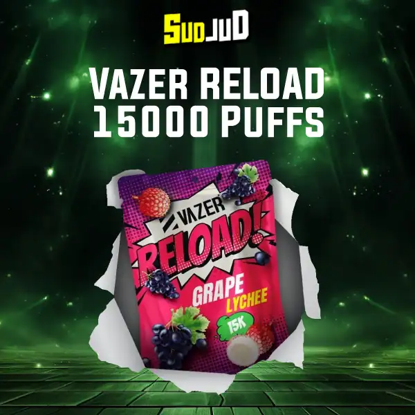 vazer reload 15k grape lychee องุ่นหวานฉ่ำ ผสมลิ้นจี่กลมกล่อม