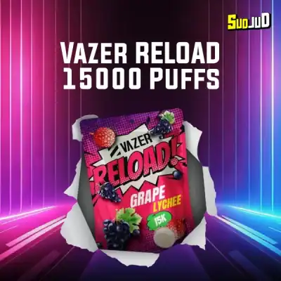 หัว vazer reload 15k grape lychee ความหอมขององุ่นผสมกับความหวานหอมของลิ้นจี่