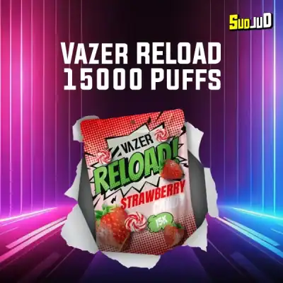 หัว vazer reload 15k strawberry candy ลูกอมสตรอว์เบอร์รี่ หอมหวานน่ารัก มีความเย็นเล็กน้อย