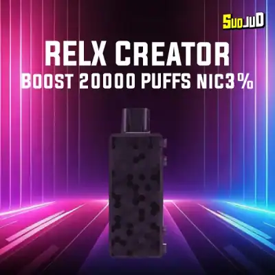 relx creator boost 20000 nic3 grape องุ่น: ดั่งจิบไวน์ผลไม้ชั้นเลิศในไร่องุ่นยามเย็น รสชาติที่หรูหราและผ่อนคลายในทุกคำ