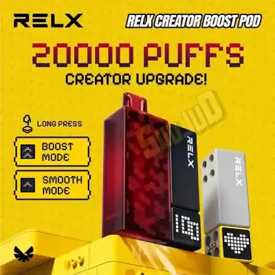 relx creator boost 20000 puffs พอตใช้แล้วทิ้ง 20000 คำ