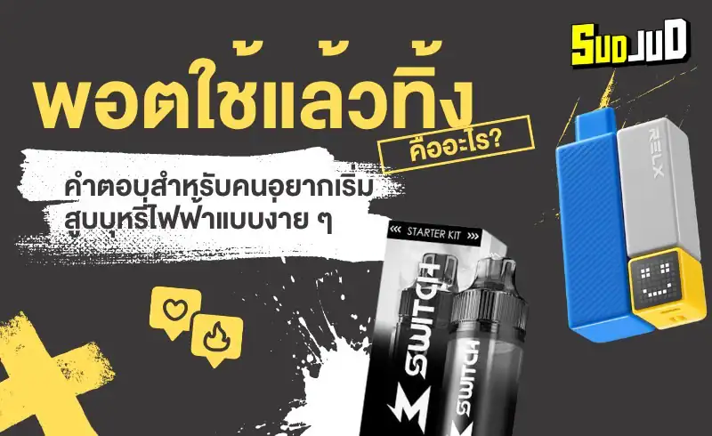 เจาะลึก: พอตใช้แล้วทิ้ง (Disposable Vape) คืออะไร เหมาะกับใครบ้าง