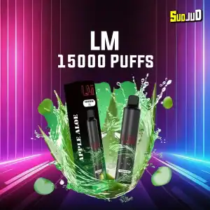 lm 15000 puffs กลิ่น Apple Aloe แอปเปิ้ลผสานว่านหางจระเข้ หวานสดชื่น ไม่เลี่ยน